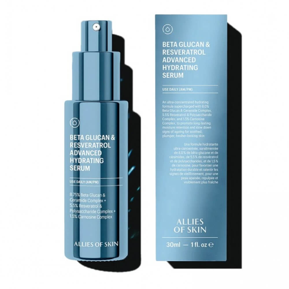 Зволожуюча сироватка з бета-глюканом - Allies of Skin Beta Glucan & Resveratrol Advanced Hydrating Serum фото 2