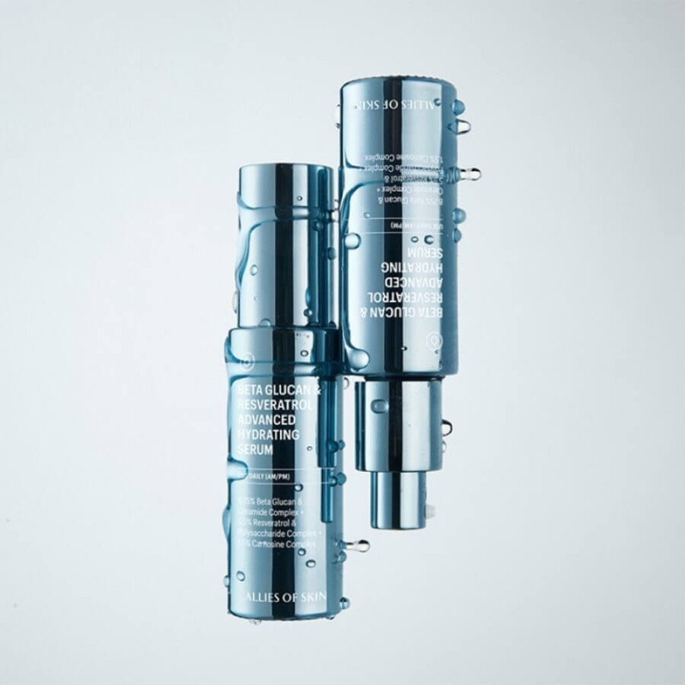 Зволожуюча сироватка з бета-глюканом - Allies of Skin Beta Glucan & Resveratrol Advanced Hydrating Serum фото 3