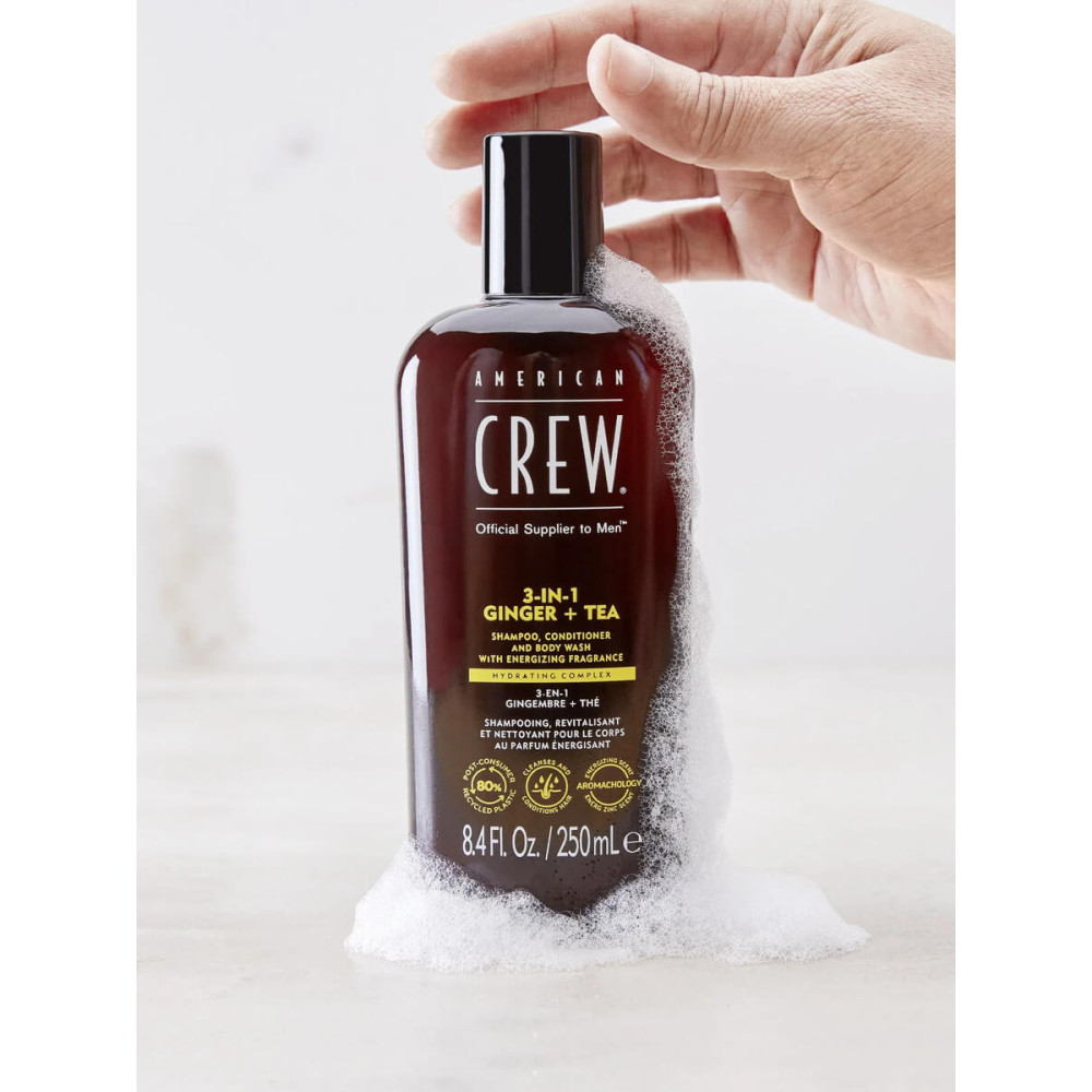 Шампунь для мужчин 3-в-1 - American Crew Energizing Shampoo, Conditioner and Body wash Ginger Tea фото 2