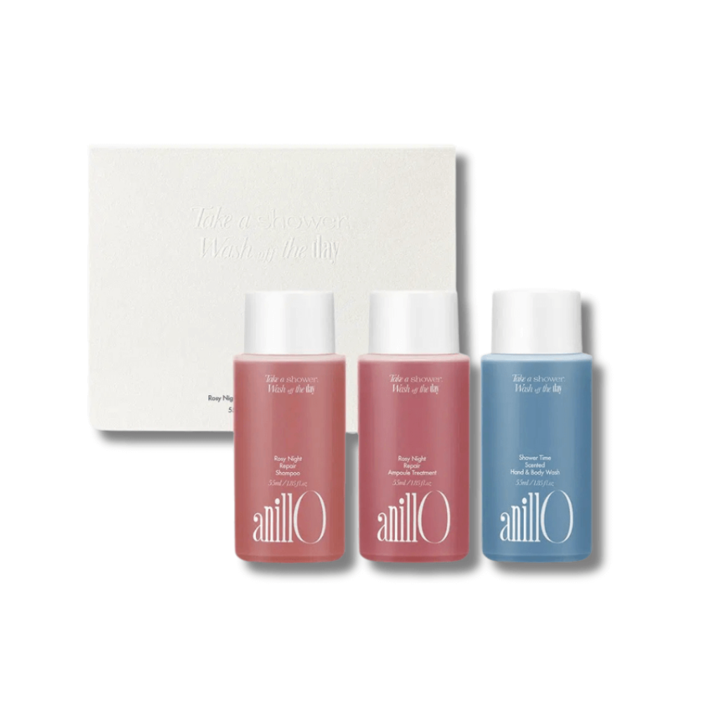 Набір для тіла - Anillo Rosy Night & Shower Time Travel Shower Kit