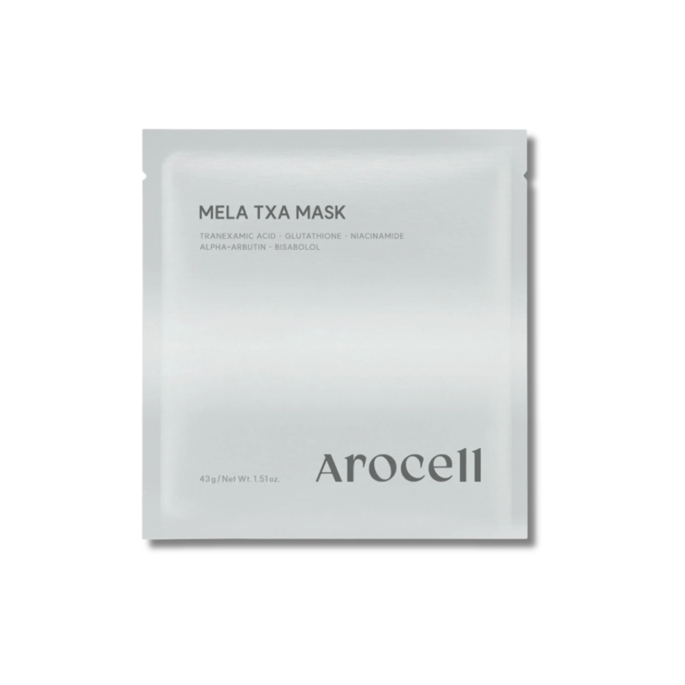 Гідрогелева маска з транексамовою кислотою, глутатіоном та арбутином - Arocell Mela TXA Mask - Фото 1