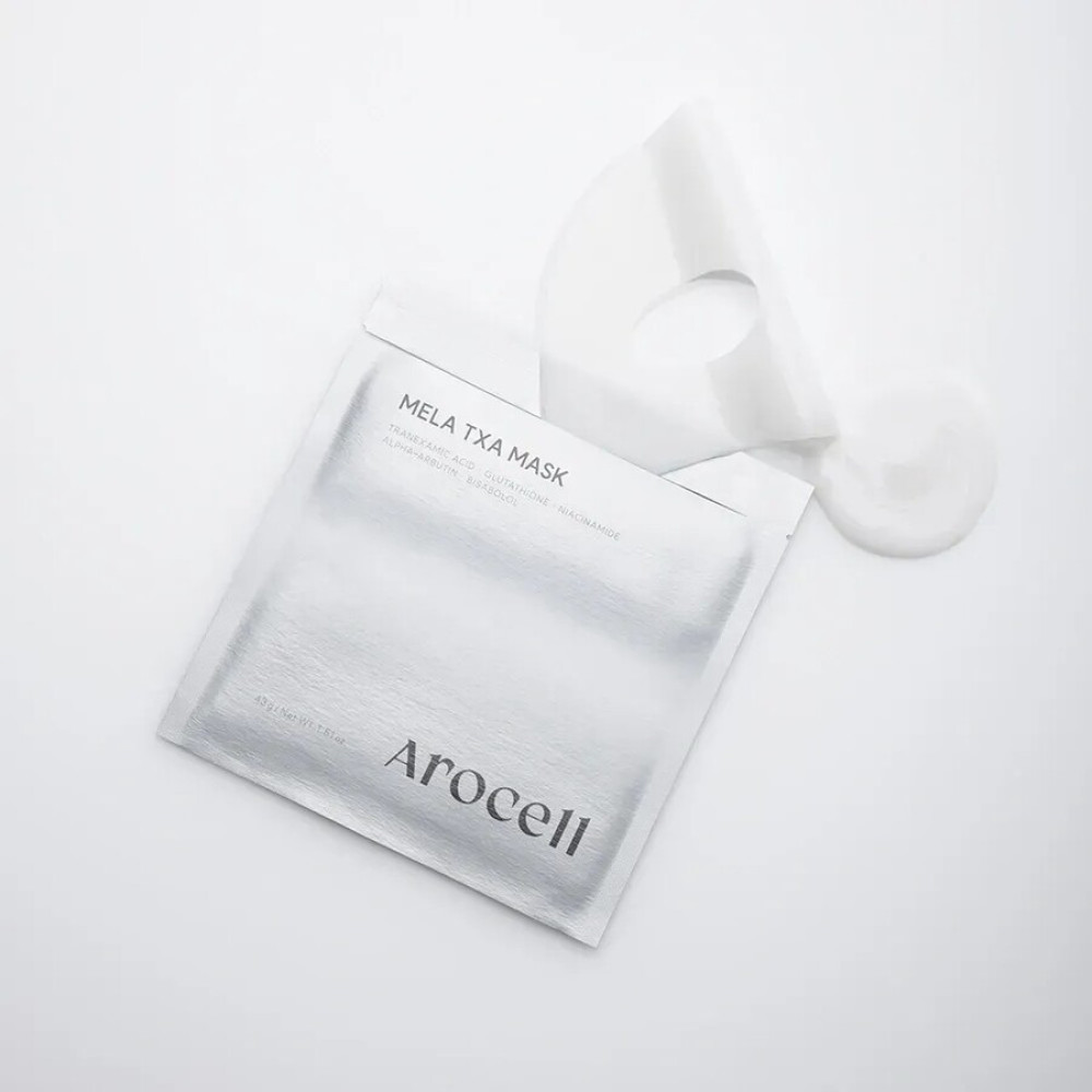 Гідрогелева маска з транексамовою кислотою, глутатіоном та арбутином - Arocell Mela TXA Mask фото 2