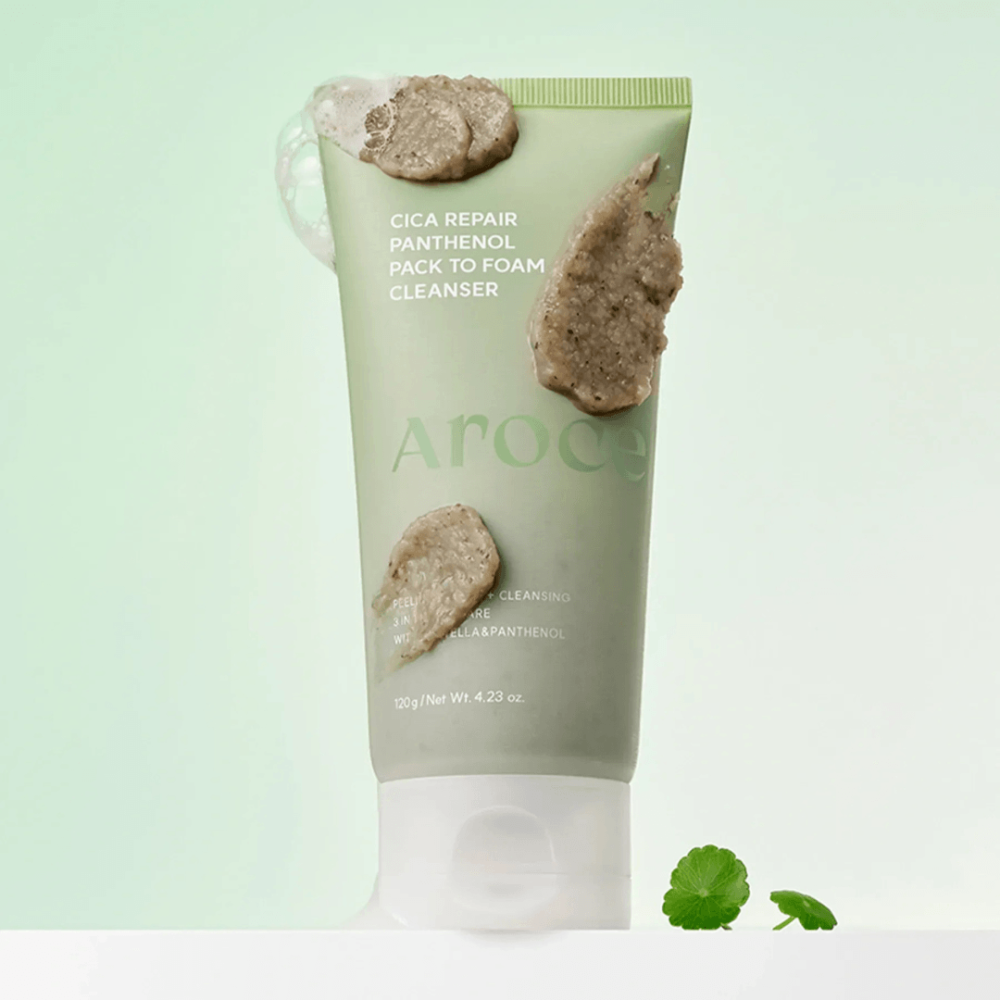 Очищувальна маска-пінка з центелою та пантенолом - Arocell Cica Repair Panthenol Pack-to-Foam Cleanser фото 2