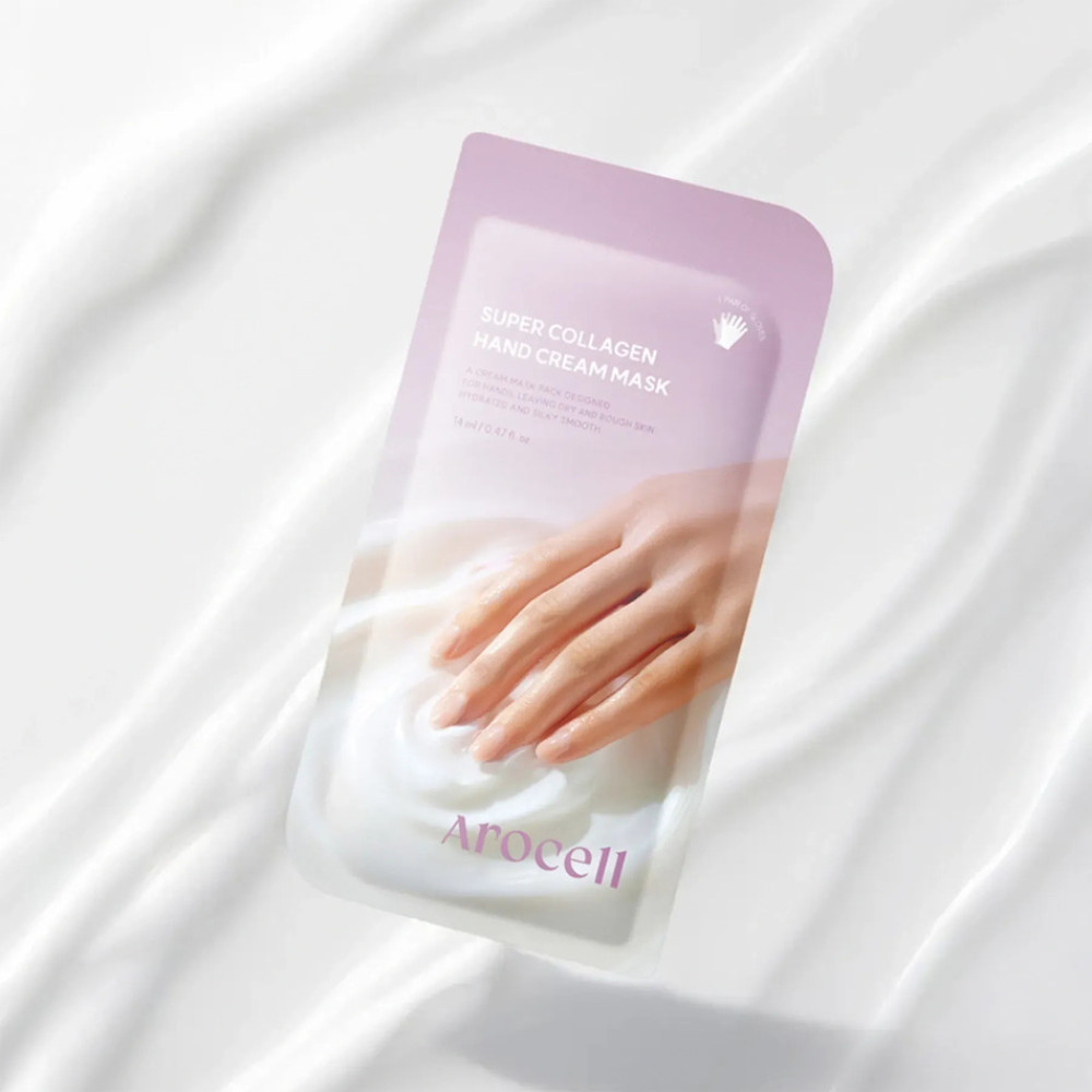 Зволожувальна маска-рукавички для рук з колагеном - Arocell Collagen Hand Cream Mask фото 3