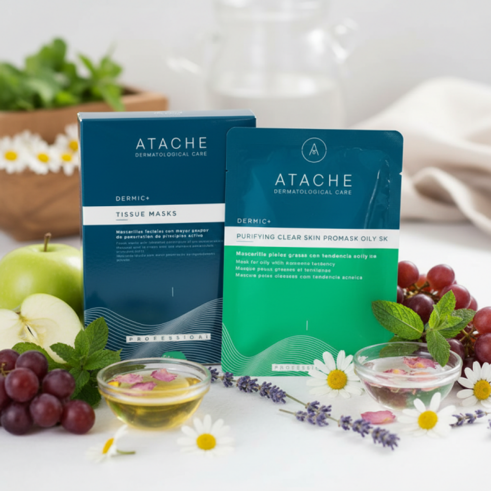 Очищуюча маска для догляду за жирною шкірою - Atache Dermic+ Purifying Clear Skin Promask Oily Sk фото 3