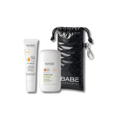 Набор для лица и губ - Babe Laboratorios Face & Lips (Fluid + Balm) Set 