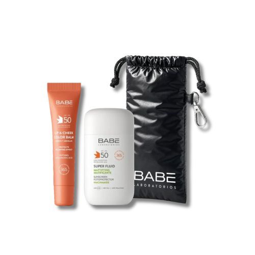 Набор для лица и губ "Nude"- Babe Laboratorios Face & Lips (Fluid + Balm) Set фото