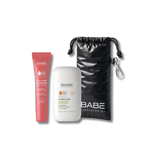 Набор для лица и губ "Pink"- Babe Laboratorios Face & Lips (Fluid + Balm) Set фото