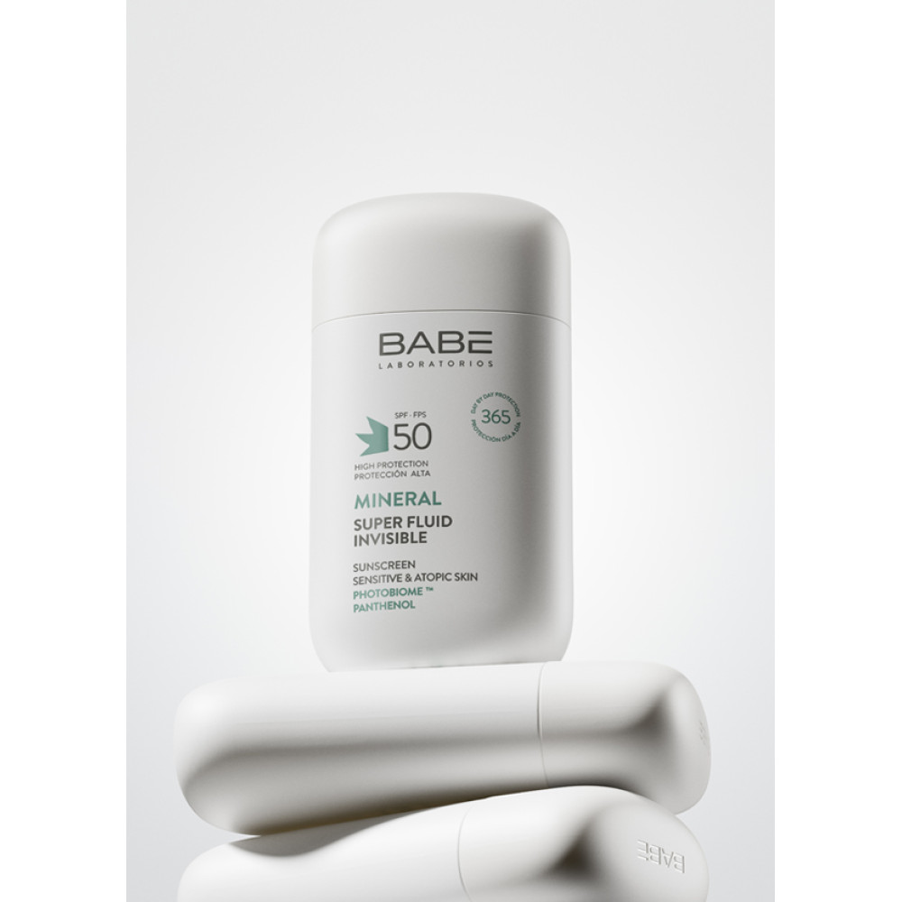 Солнцезащитный минеральный флюид с физическими фильтрами SPF 50 - Babe Laboratorios Mineral Super Fluid Invisible SPF 50 фото 2