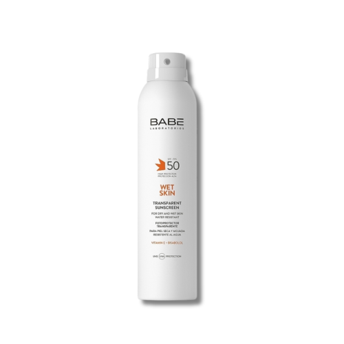 Солнцезащитный водостойкий спрей SPF 50 с прозрачной консистенцией - Babe Laboratorios Transparent Sunscreen Wet Skin SPF 50+ фото
