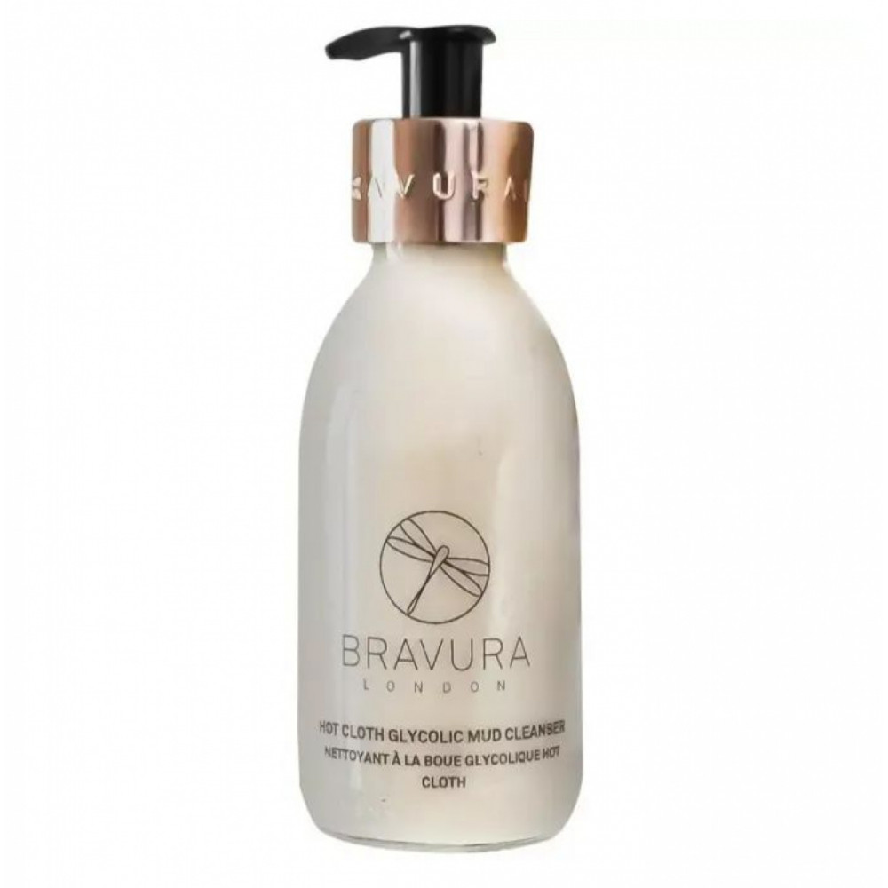 2 в 1 засіб для вмивання та маска для глибокого очищення пор - Bravura London Hot Cloth Volcanic Mud Cleanser & Mask