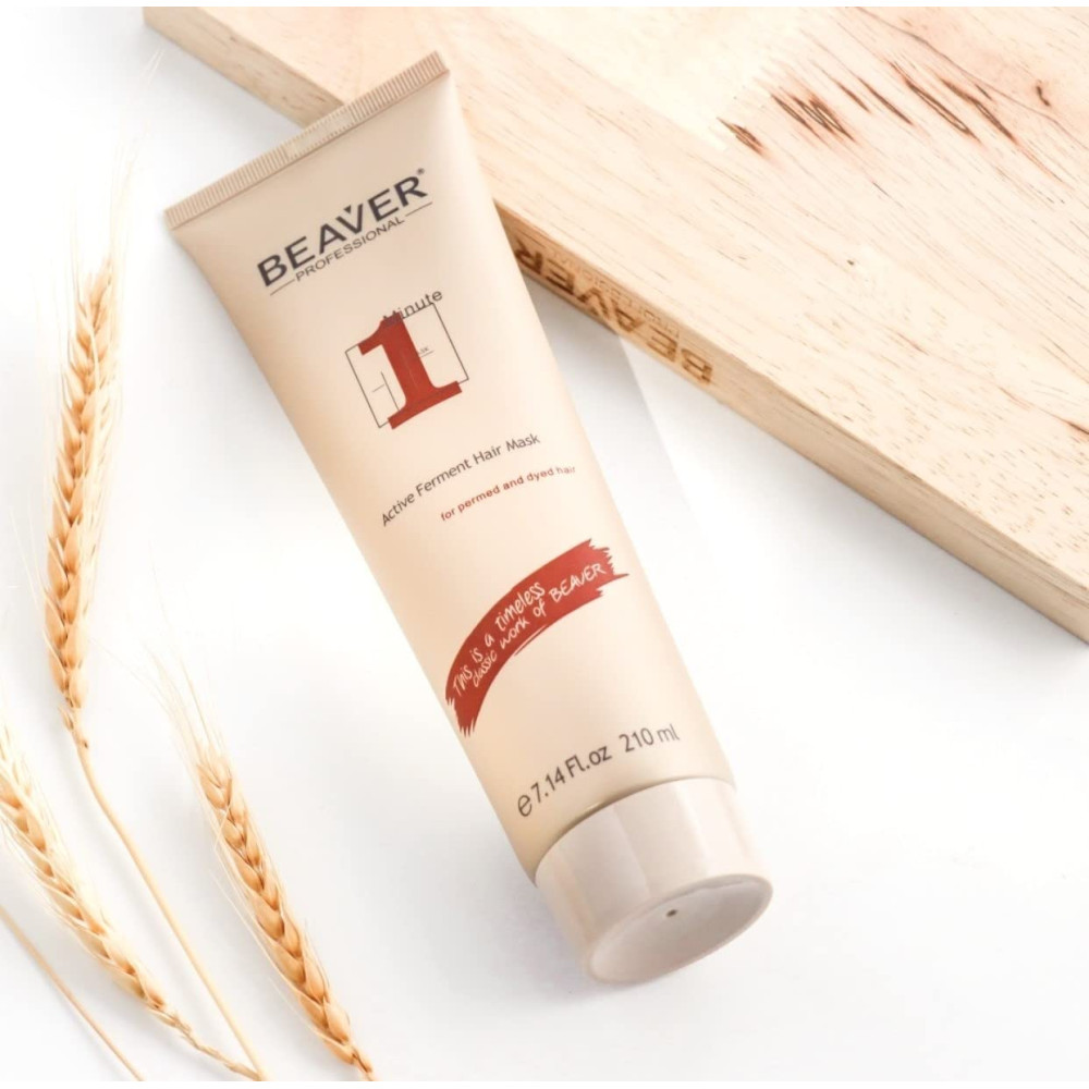 Зволожуюча експрес-маска для сухого та неслухняного волосся - Beaver Professional Active Ferment Hair Mask фото 2