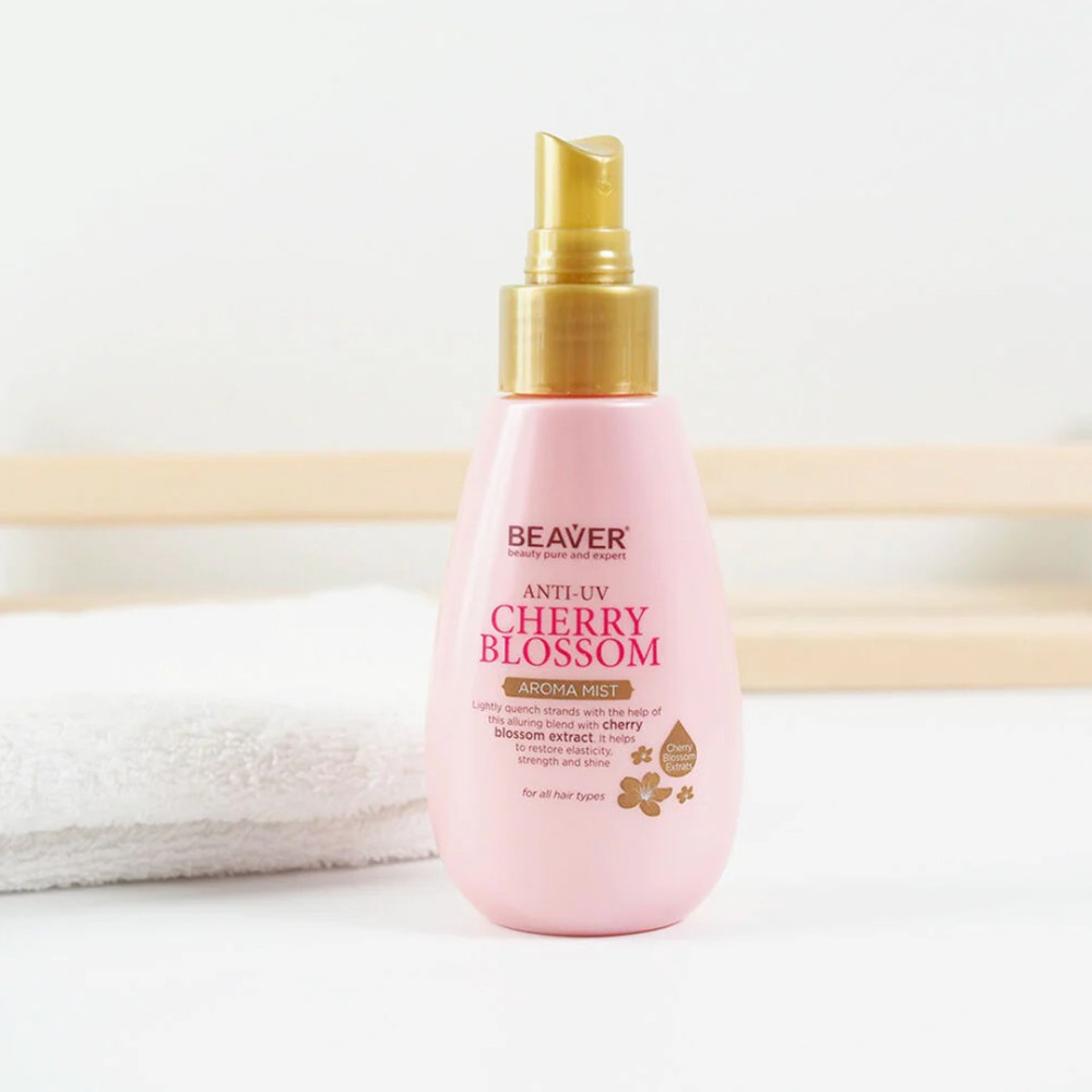 Зміцнюючий спрей для волосся з екстрактом квітів сакури - Beaver Professional Anti-UV Aroma Mist Cherry Blossom Refreshing Spray фото 2