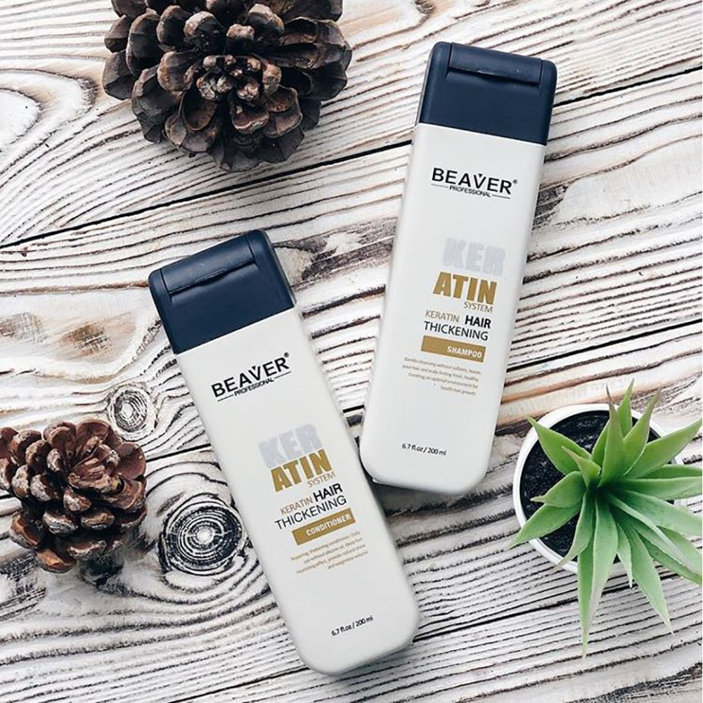 Шампунь с кератином для густоты и уплотнения волос - Beaver Professional Keratin System Shampoo фото 3