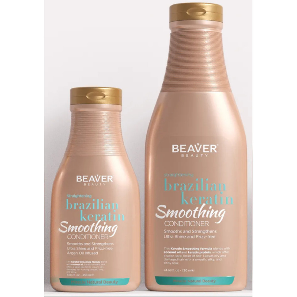 Кондиціонер з кератином для еластичності волосся - Beaver Professional Brazilian Keratin Smoothing Conditioner фото 3