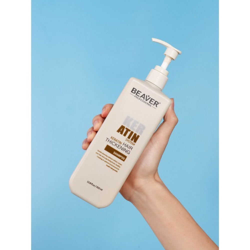 Шампунь с кератином для густоты и уплотнения волос - Beaver Professional Keratin System Shampoo фото 2