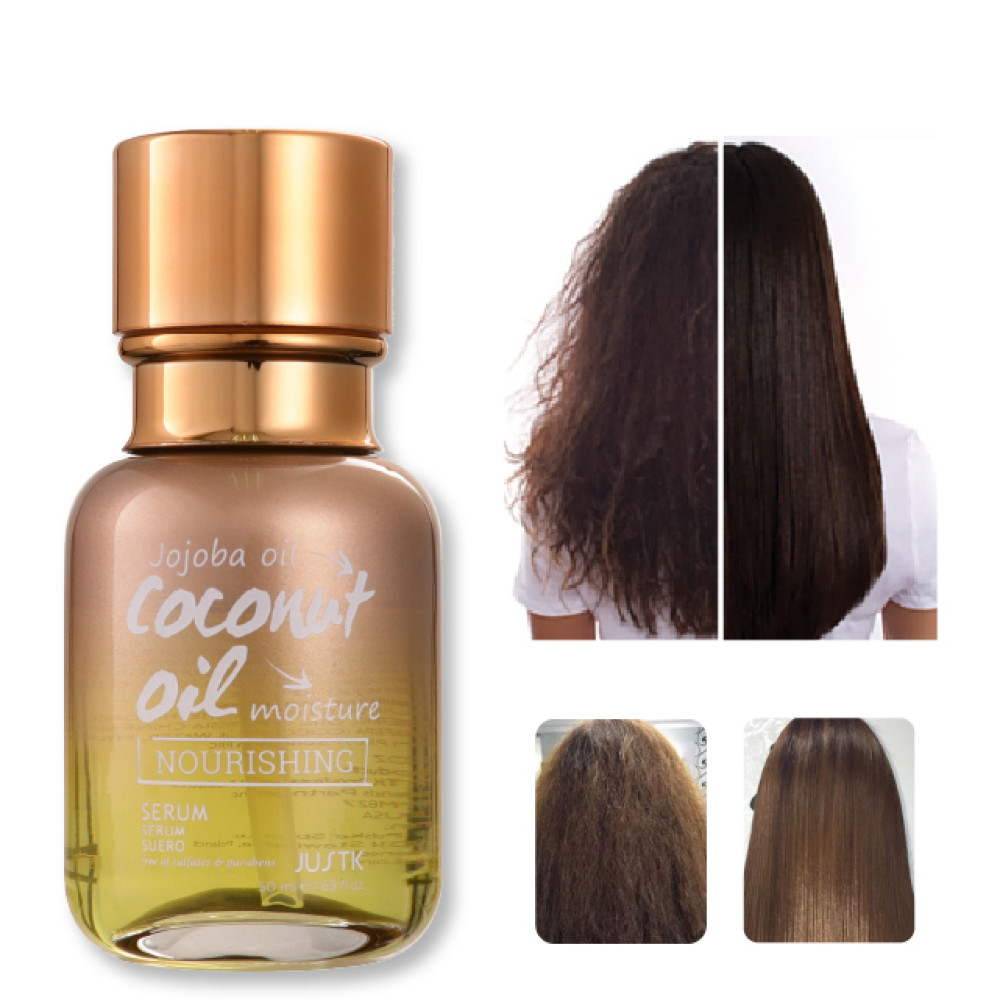 Масло для сухих и пористых волос с кокосом и жожоба - Beaver JustK Coconut Oil Nourishing Serum фото 4