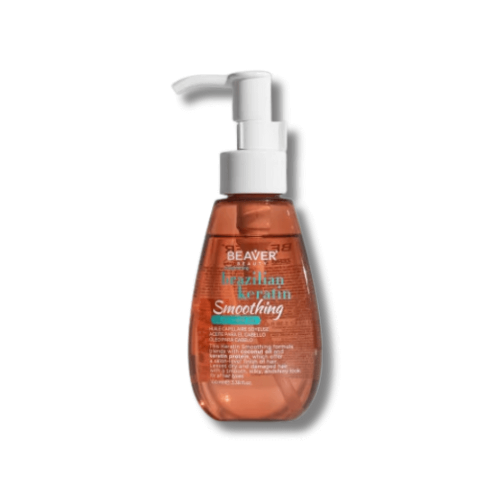 Кератинова олія для розгладження та еластичності волосся - Beaver Professional Brazilian Keratin Smoothing Silky Hair Oil - Фото 1