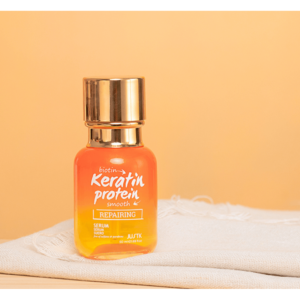 Олія для ламкого та посіченого волосся з біотином та кератином - Beaver JustK Keratin Protein Repairing Serum фото 4