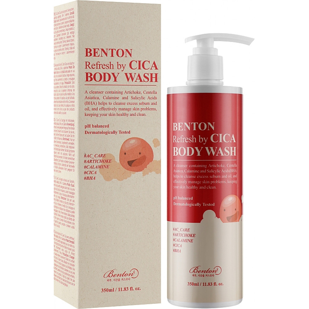 Гель для душа с центелой азиатской - Benton Refresh by Cica Body Wash - Фото 1