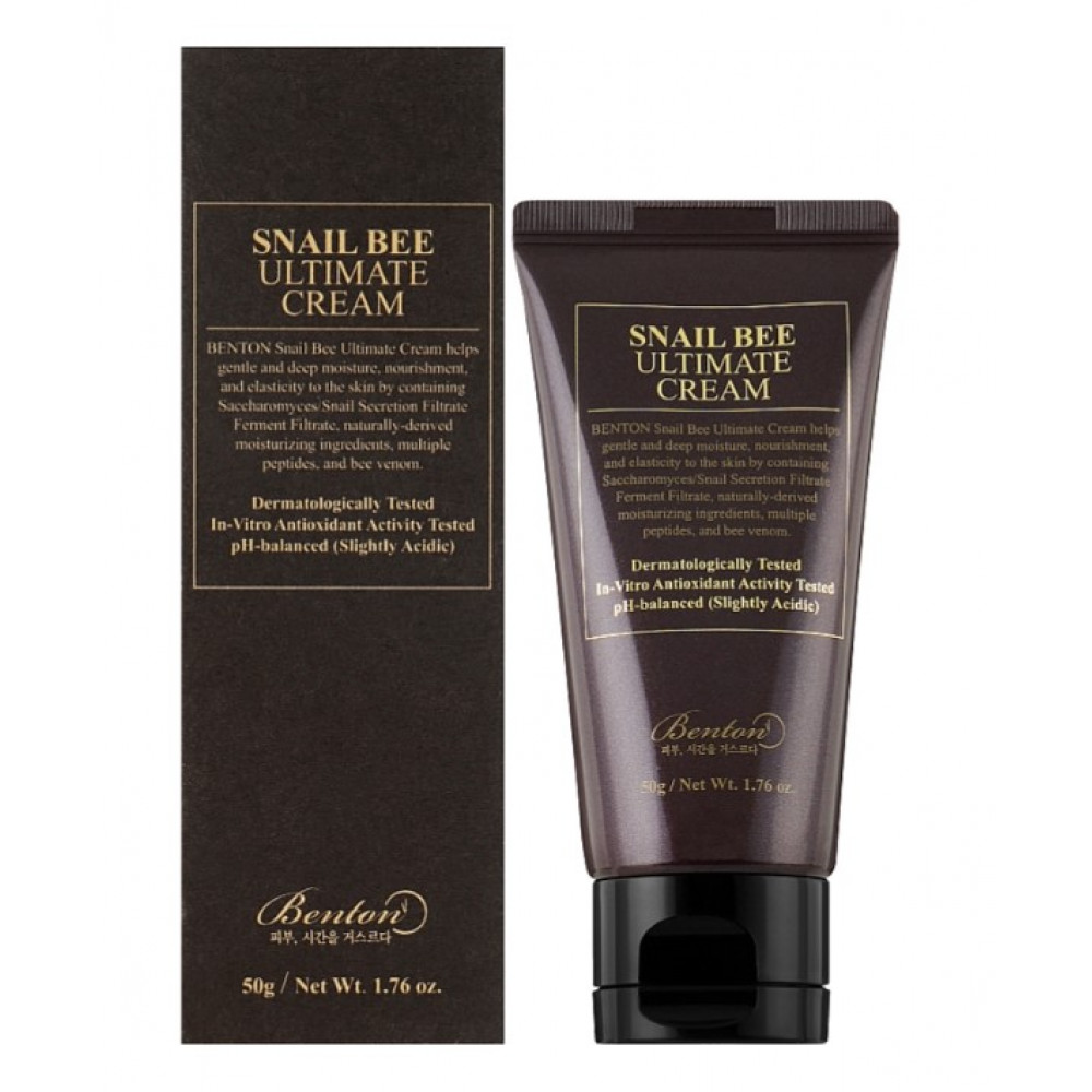 Крем з ферментованим муцином равлика та бджолиною отрутою - Benton Snail Bee Ultimate Cream - Фото 1