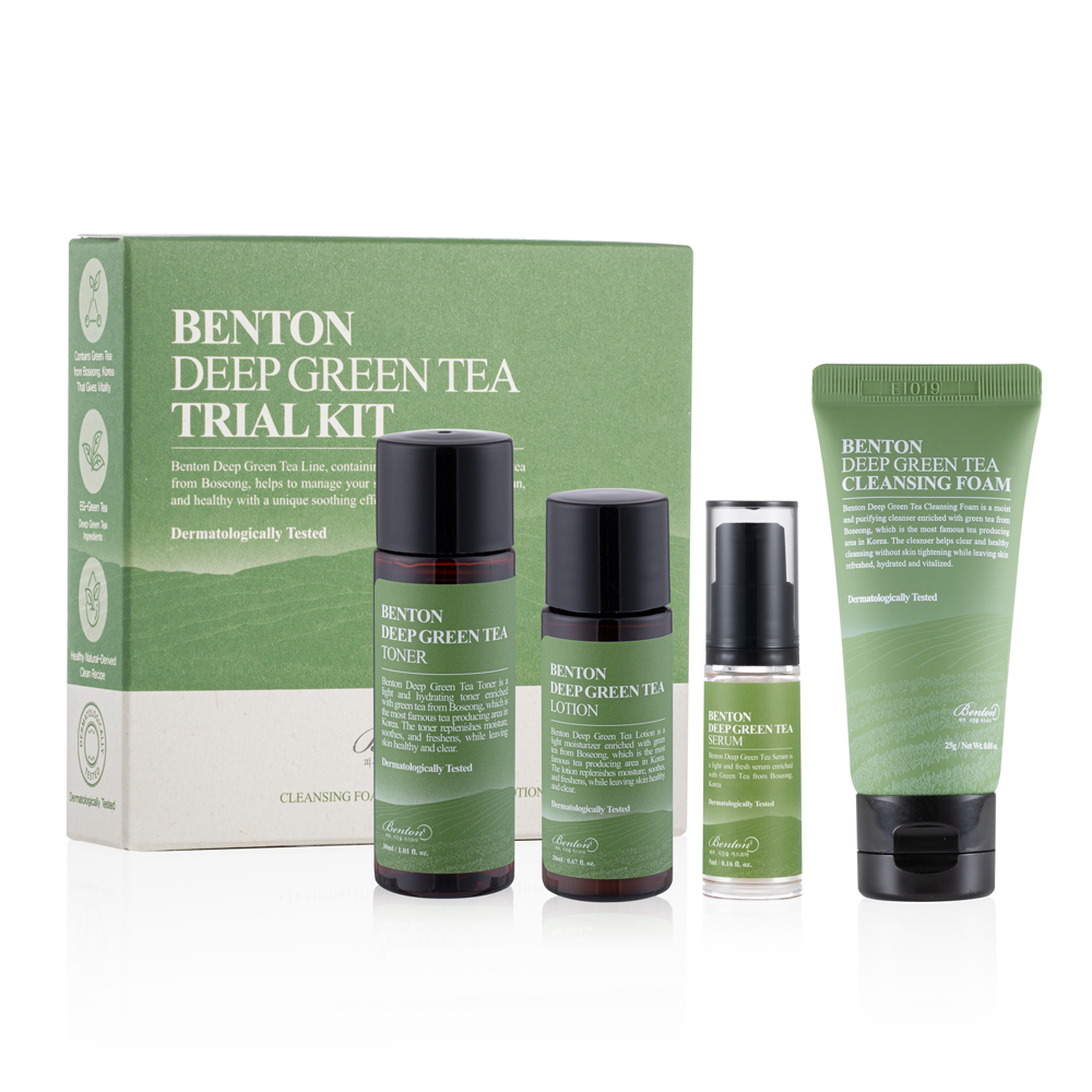 Набор миниатюр с зеленым чаем - Benton Deep Green Tea Trial Kit - Фото 1