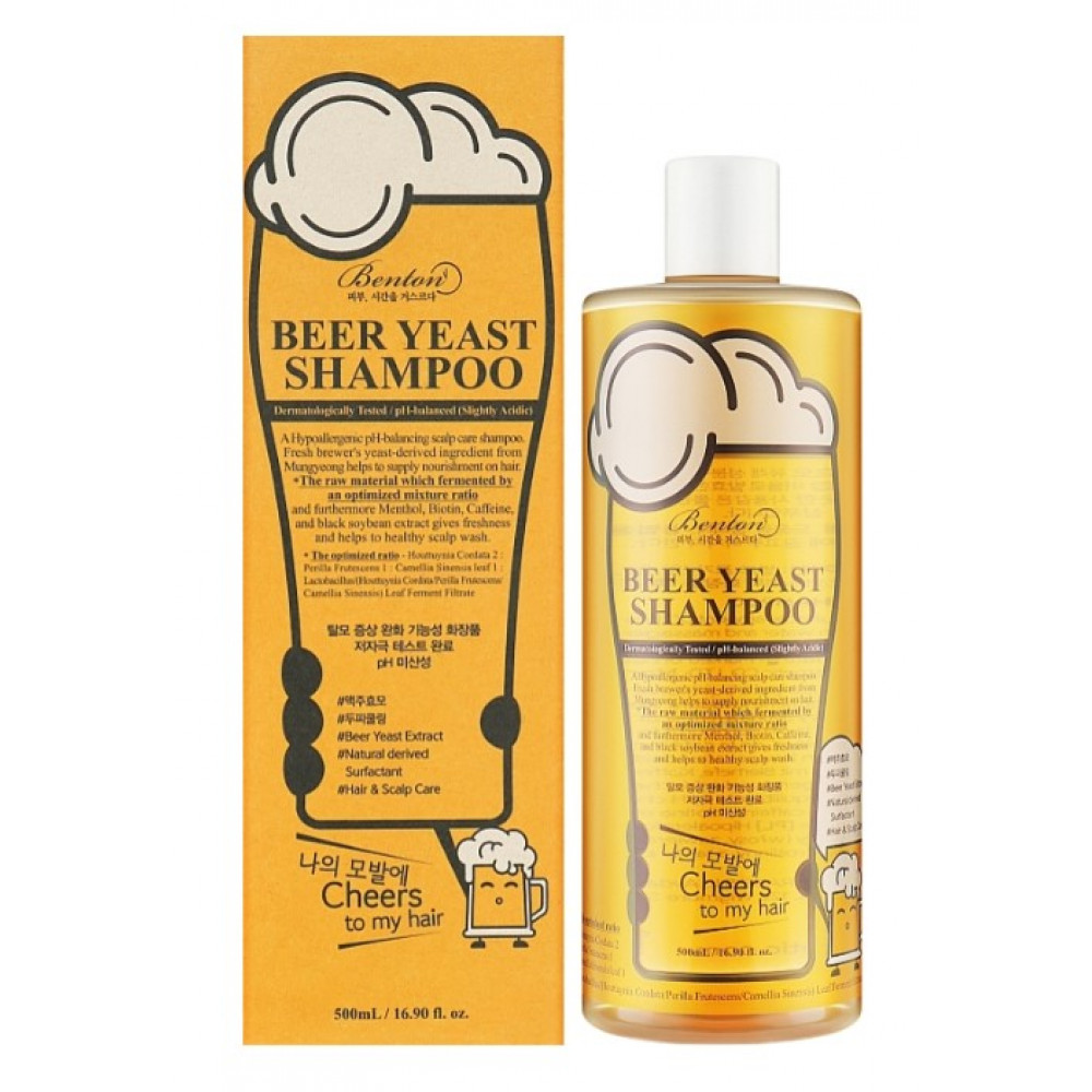 Шампунь с пивными дрожжами для укрепления и восстановления волос - Benton Beer Yeast Shampoo - Фото 1