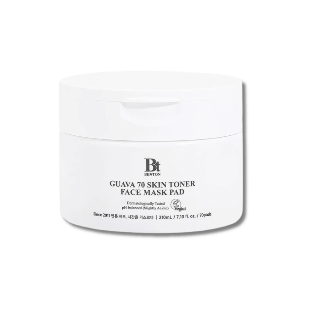 Успокаивающие тонер-пэды для лица - Benton Guava 70 Skin Toner Face Mask Pad - Фото 1