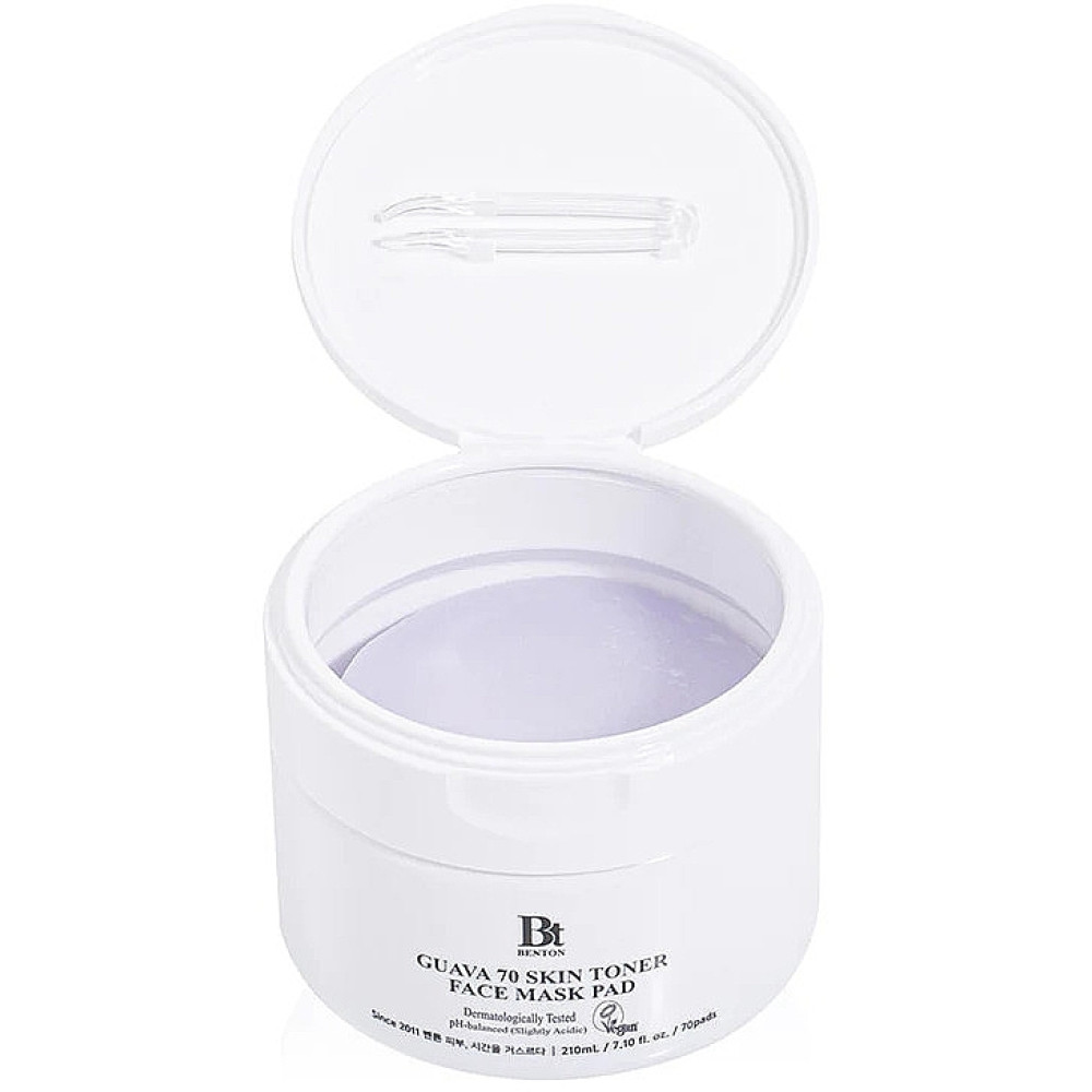 Заспокійливі тонер-педи для обличчя - Benton Guava 70 Skin Toner Face Mask Pad фото 2