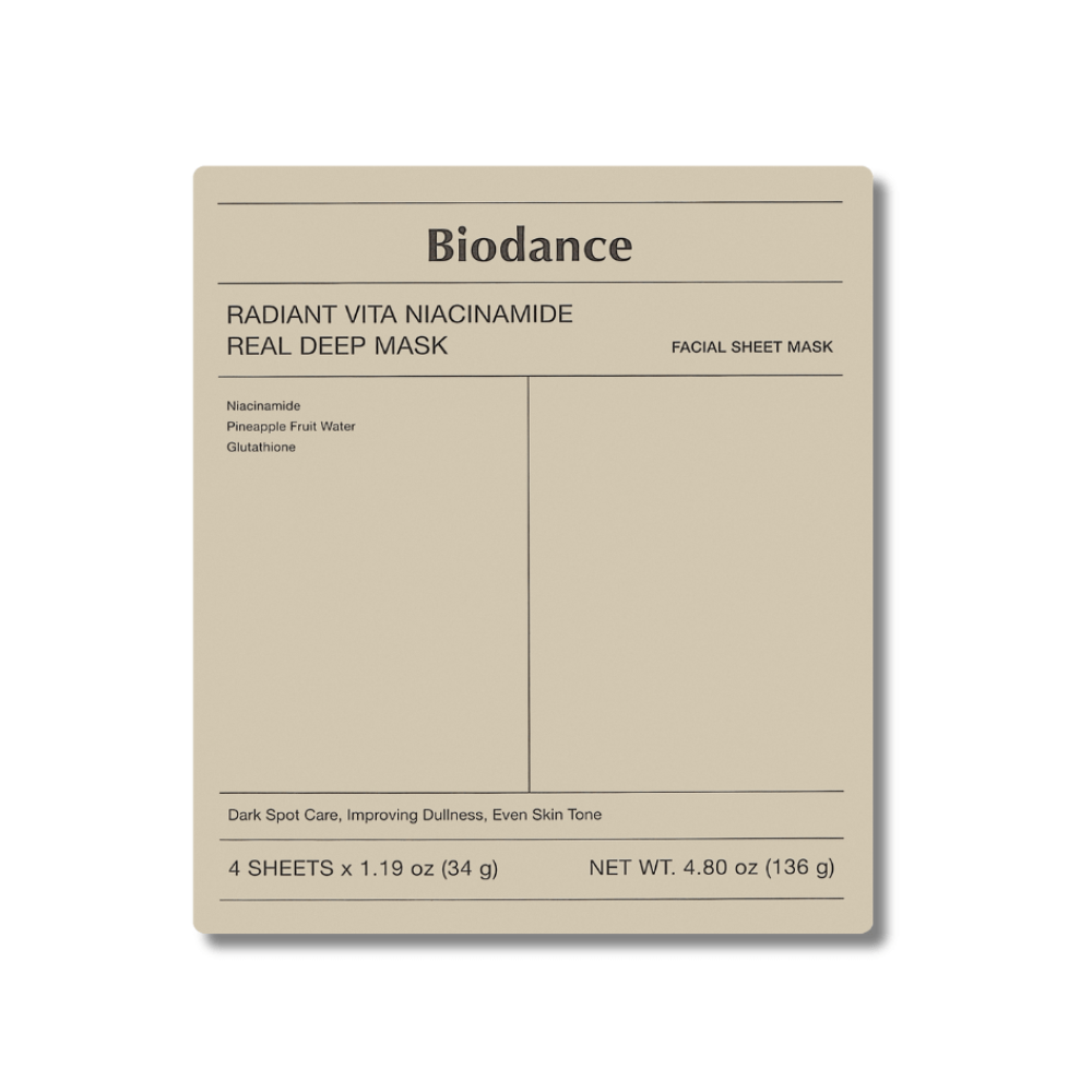 Набір гідрогелевих масок для оживлення тьмяної шкіри - Biodance Radiant Vita Niacinamide Real Deep Mask - Фото 1