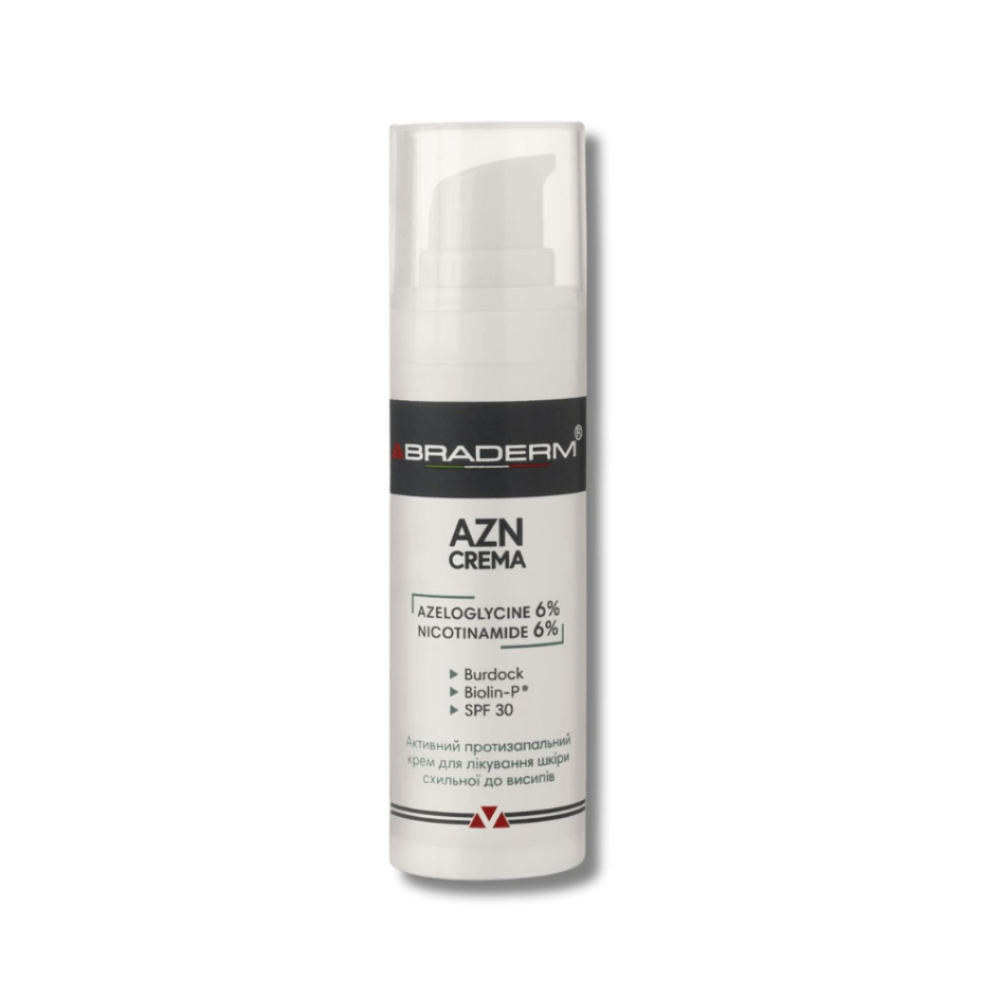 Дневной увлажняющий крем с пребиотиками - Braderm AZN Cream SPF 30 - Фото 1