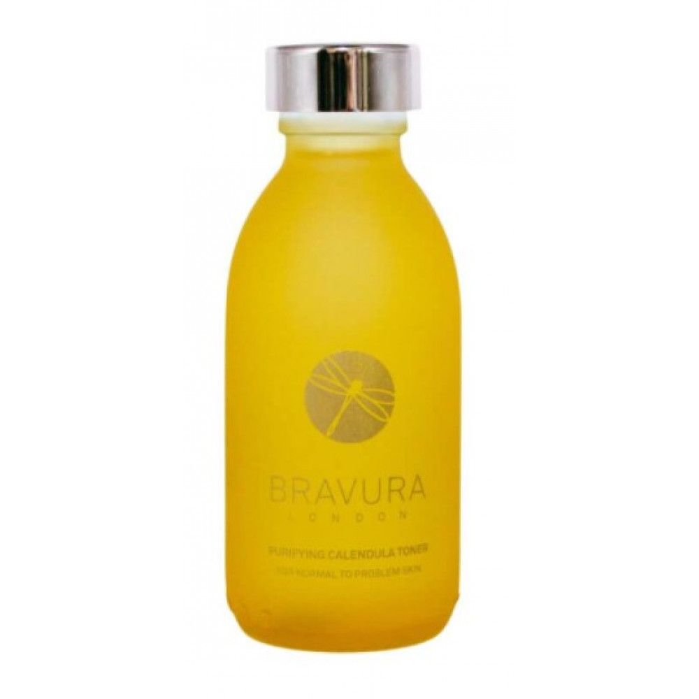 Очищаючий тонер на основі календули та AHA кислот 13% - Bravura London Purifying Calendula Toner 13% AHA - Фото 1