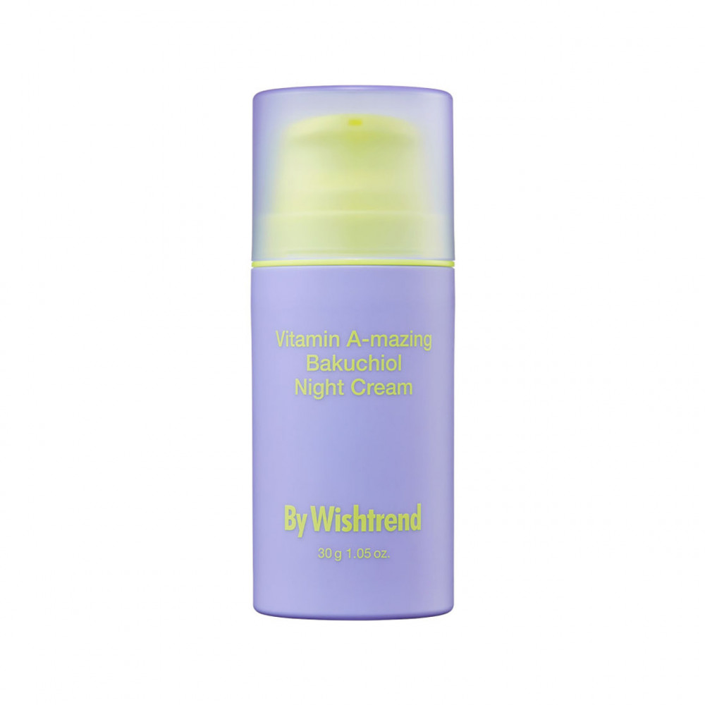 Нічний крем для обличчя з ретинолом та бакучиолом - By Wishtrend Vitamin A-mazing Bakuchiol Night Cream - Фото 1