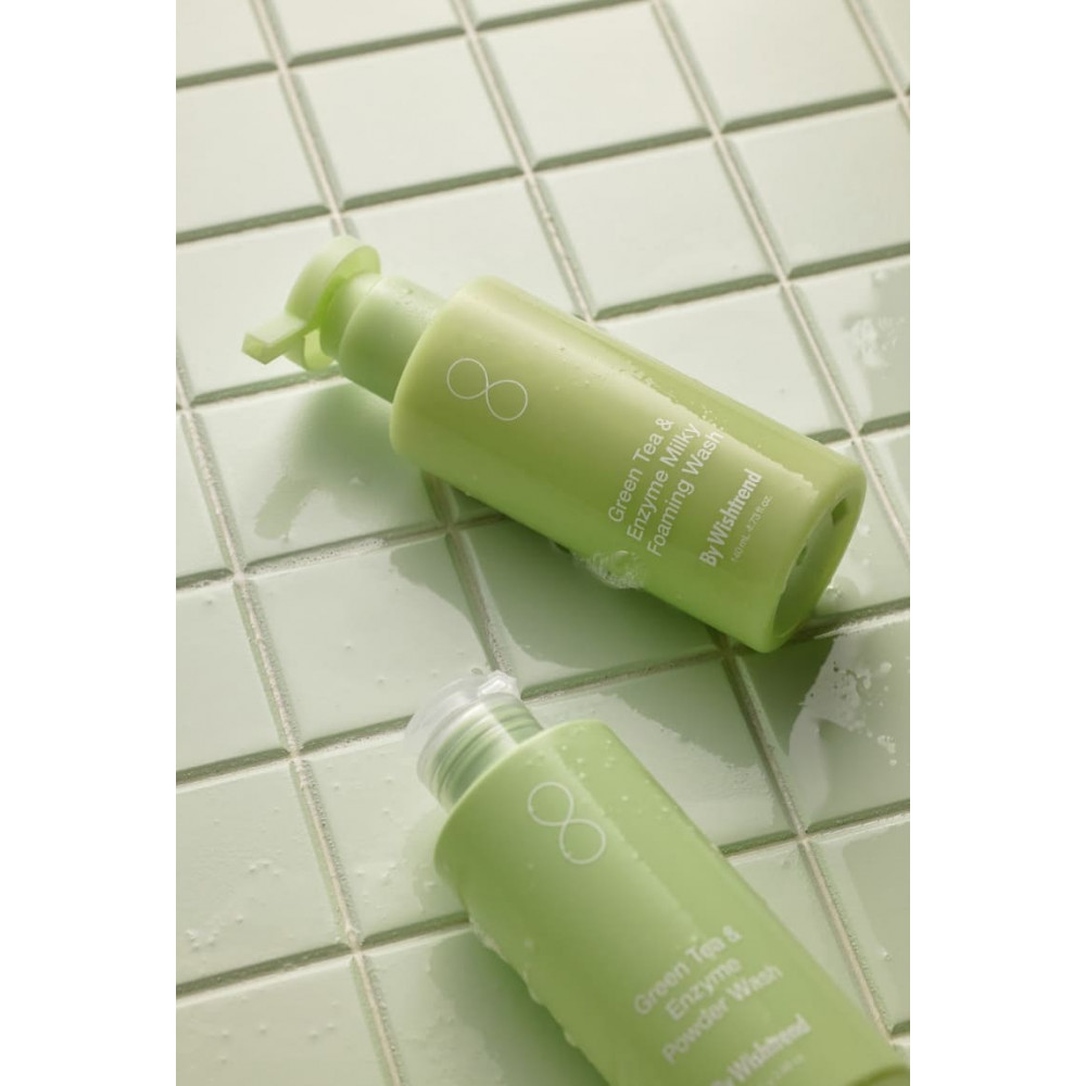 Пенка для умывания - By Wishtrend Green Tea & Enzyme Milky Foaming Wash фото 4