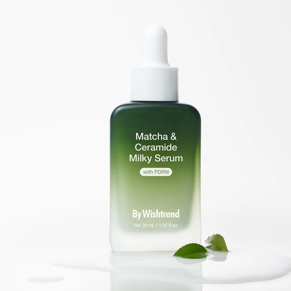 Сироватка з керамідами для шкіри обличчя - By Wishtrend Matcha & Ceramide Milky Serum фото 3