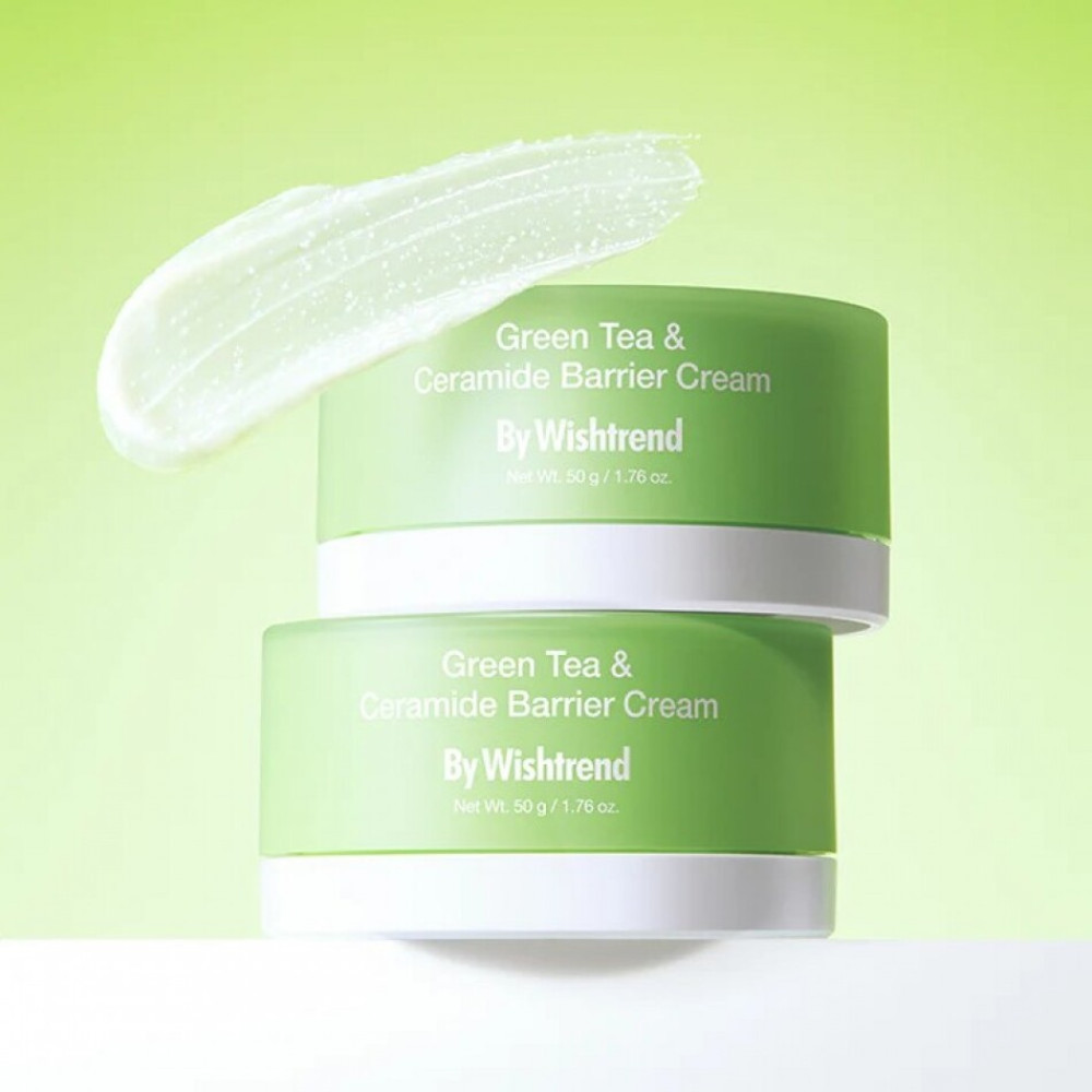 Восстанавливающий крем с зеленым чаем и церамидами - By Wishtrend Green Tea & Ceramide Barrier Cream фото 3