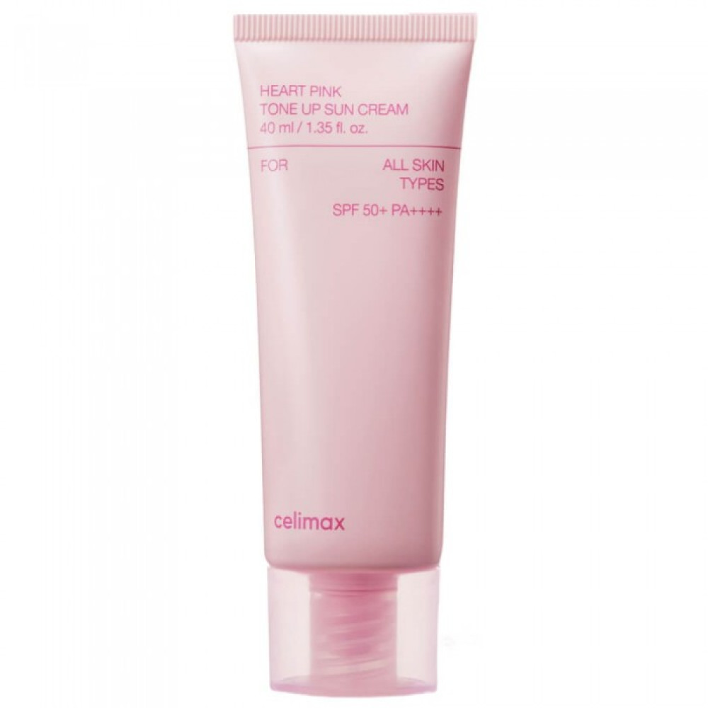 Вирівнюючий сонцезахисний крем для сяйва шкіри - Celimax Heart Pink Tone Up Sun Cream фото 4