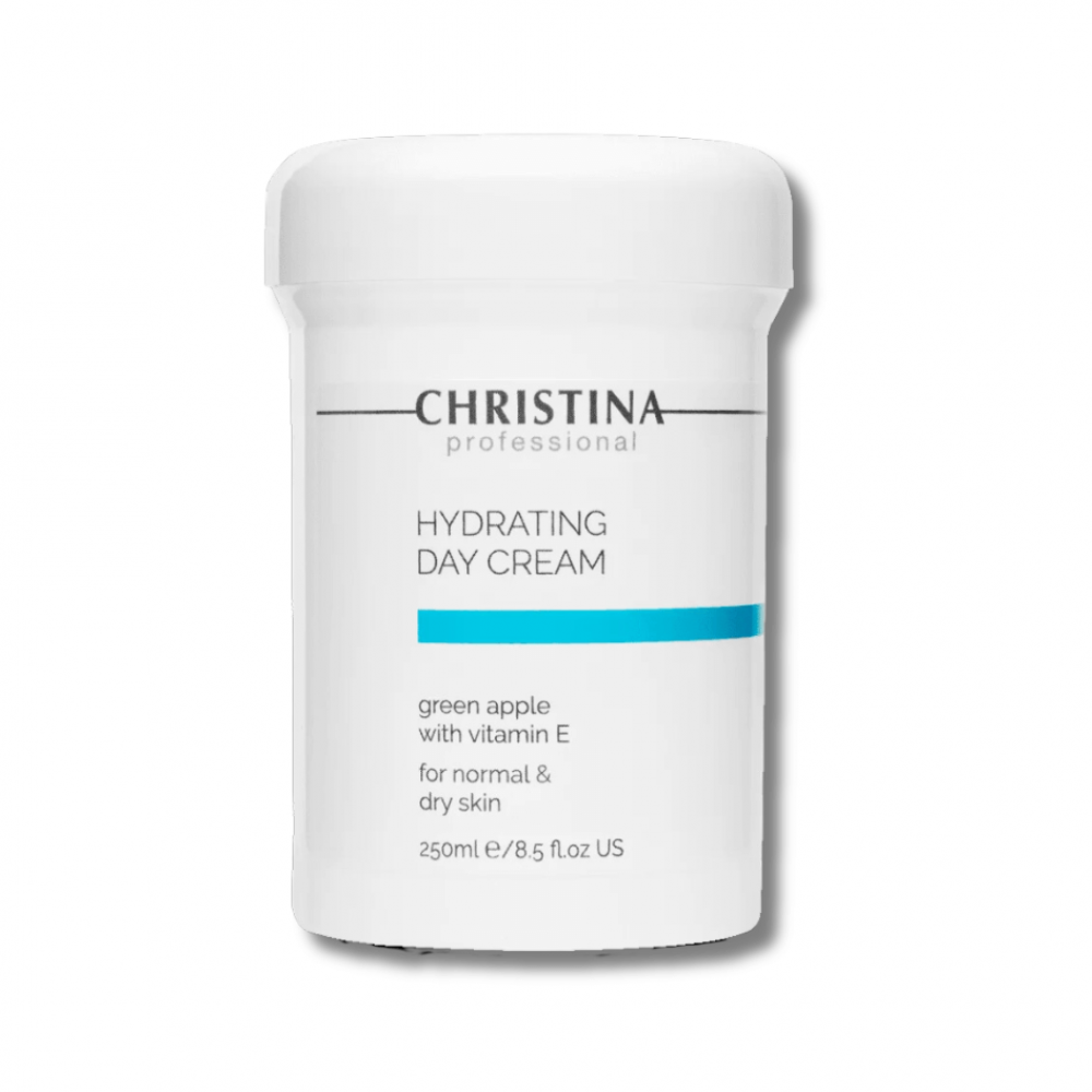 Зволожуючий денний крем із зеленим яблуком і вітаміном Е для нормальної і сухої шкіри - Christina Hydrating Day Cream Green Apple  - Фото 1