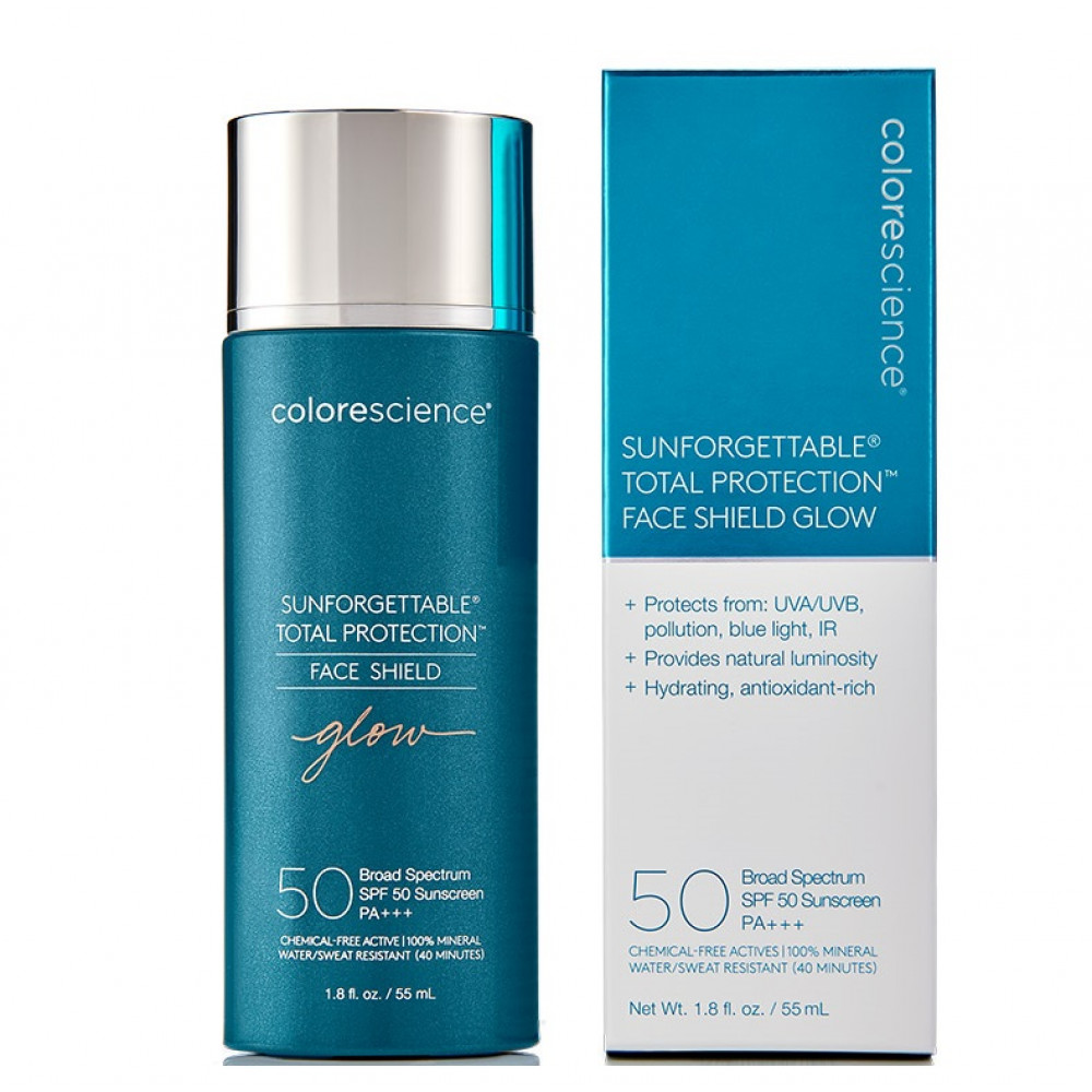 Сонцезахисний крем для обличчя SPF 50 "Сяйво" - Colorescience Sunforgettable® Face Shield Glow - Фото 1