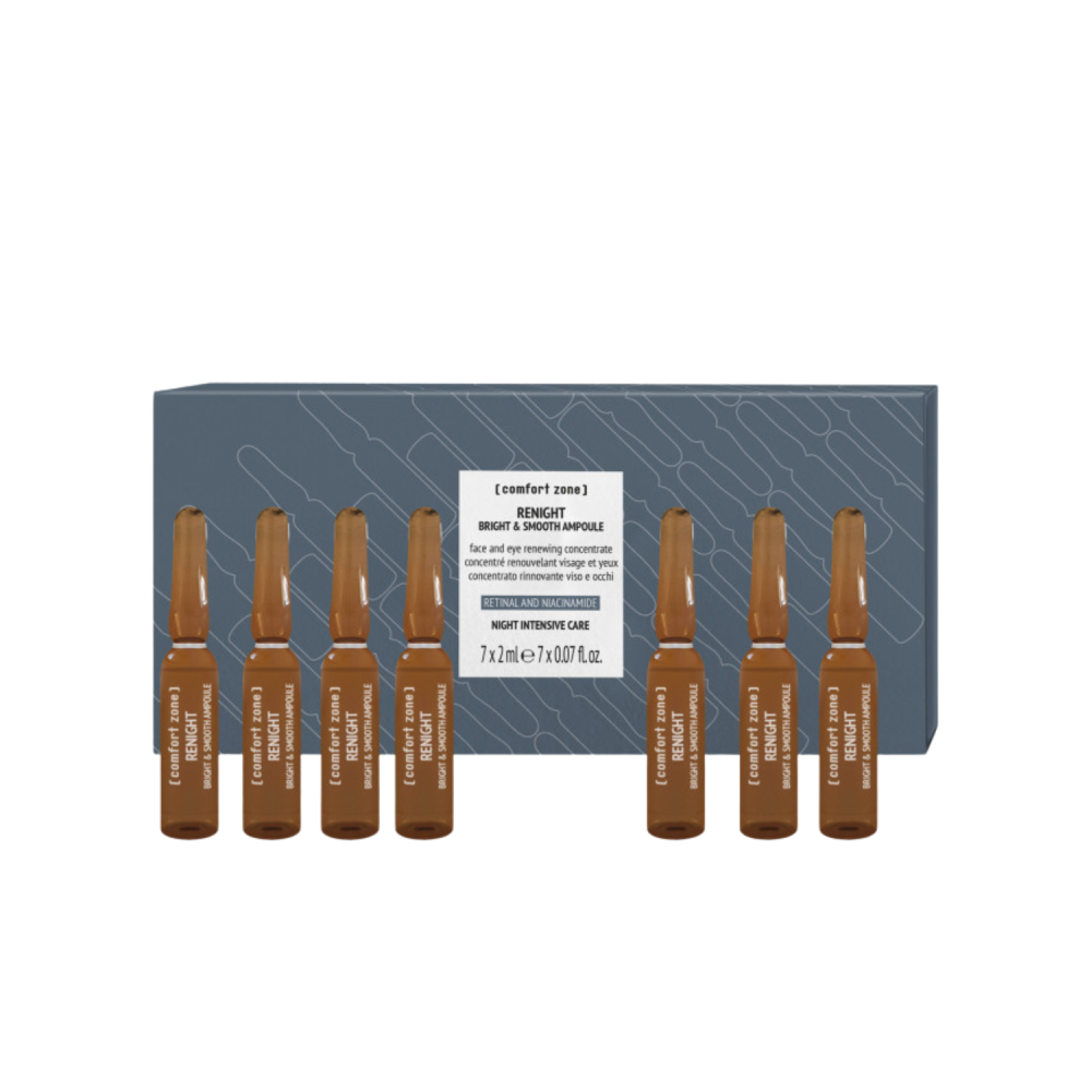 Ампулы для лица "Сияние и гладкость" - Comfort Zone Renight Bright & Smooth Ampoule