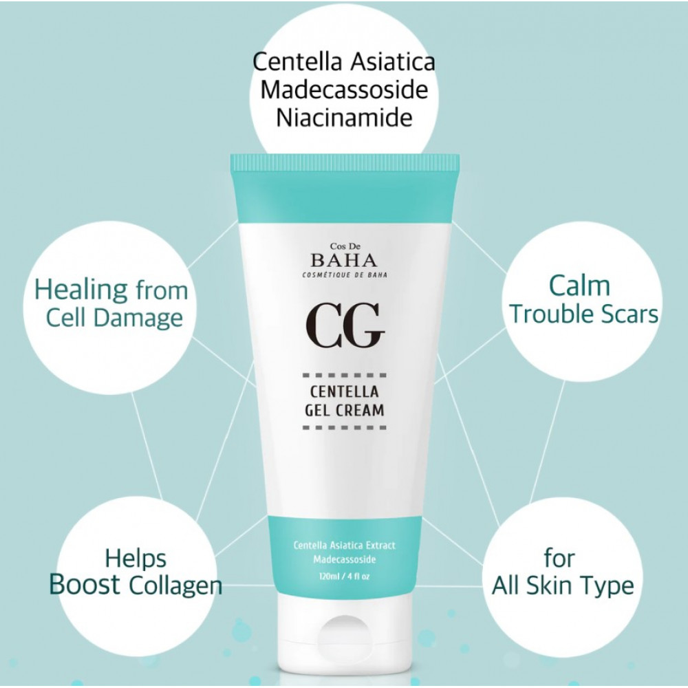 Заспокійливий крем - Cos De Baha Centella Gel Cream фото 3