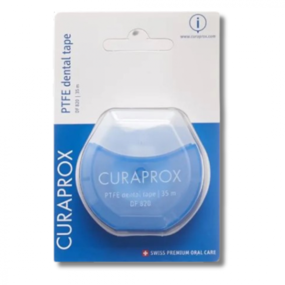 Нить межзубная тефлоновая с хлоргексидином - Curaprox DF 820 - Фото 1