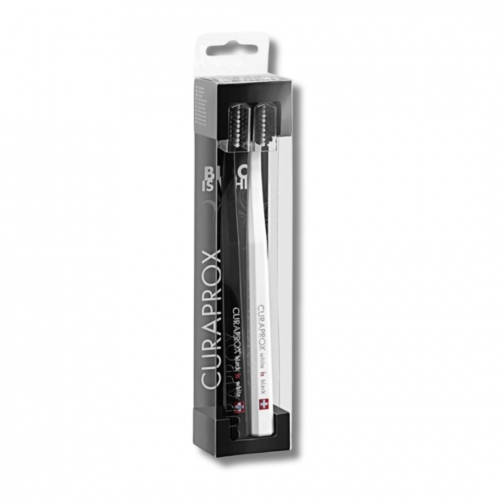 Набір зубних щіток - Curaprox CS 5460/2 White/Black