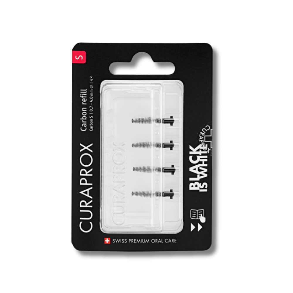 Набор межзубных ершиков - Curaprox Black is White refill CPS Carbon S - Фото 1