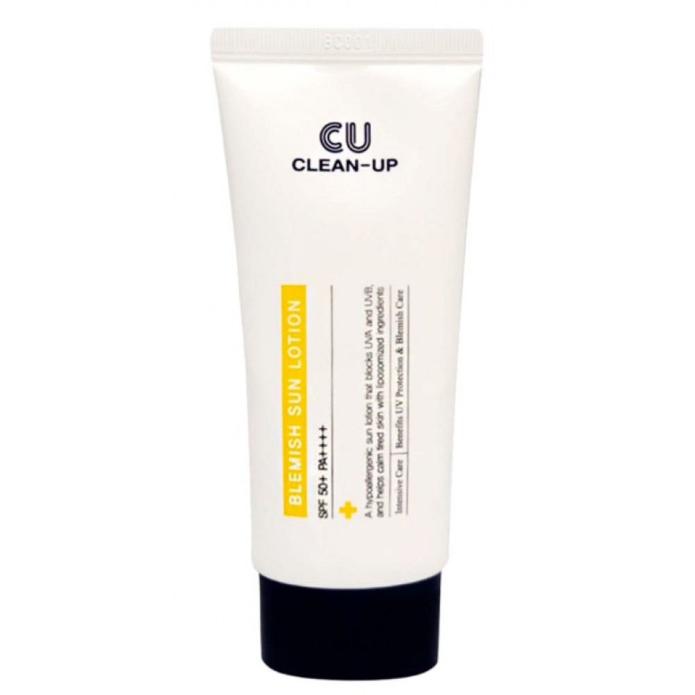 Легкий гіпоалергенний сонцезахисний лосьйон - Cuskin Clean-UP Blemish Sun Lotion SPF50+ PA++++ - Фото 1
