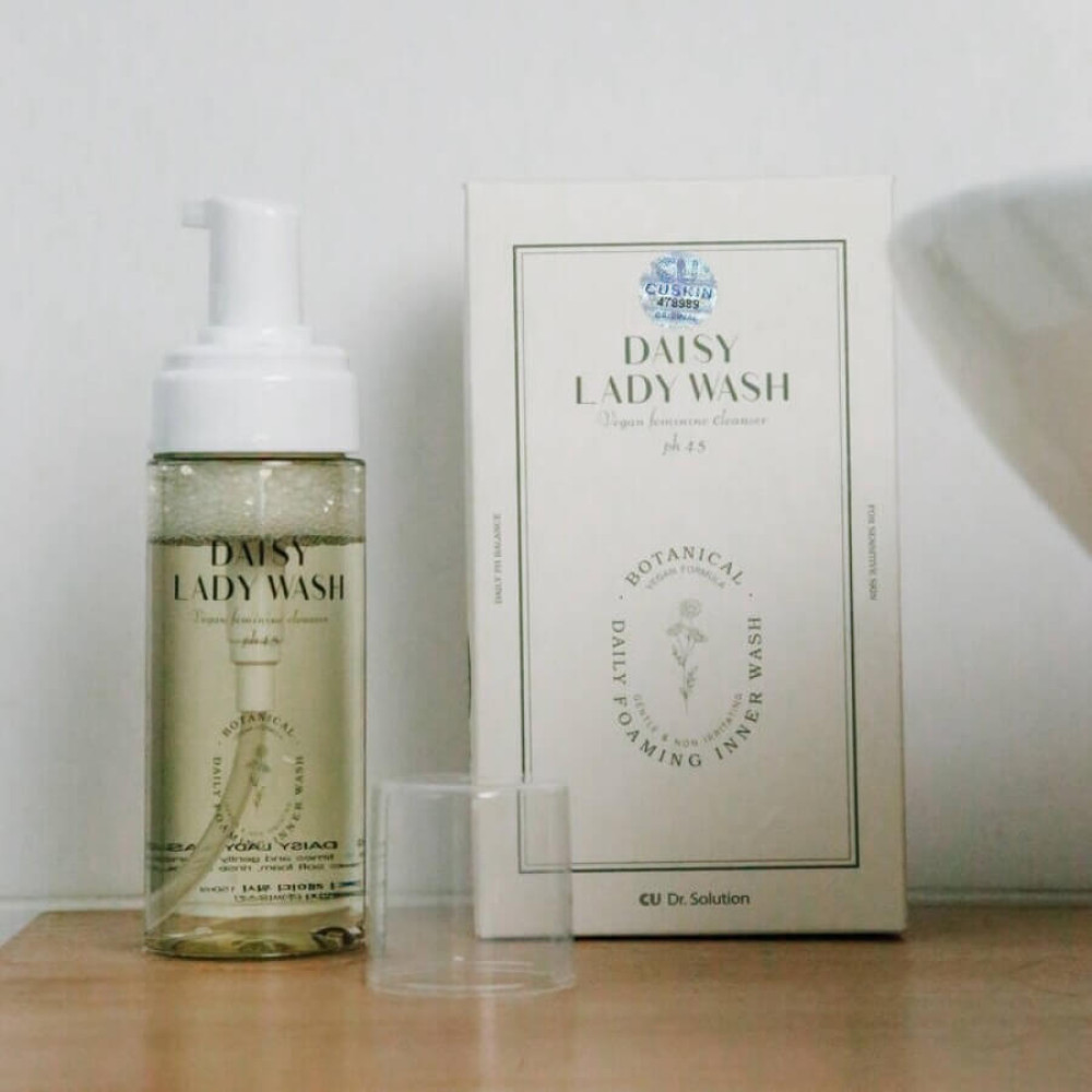 Веганська пінка для інтимної гігієни з запасним блоком - CUskin DR.Solution Daisy Lady Wash 150 мл+150 мл фото 3