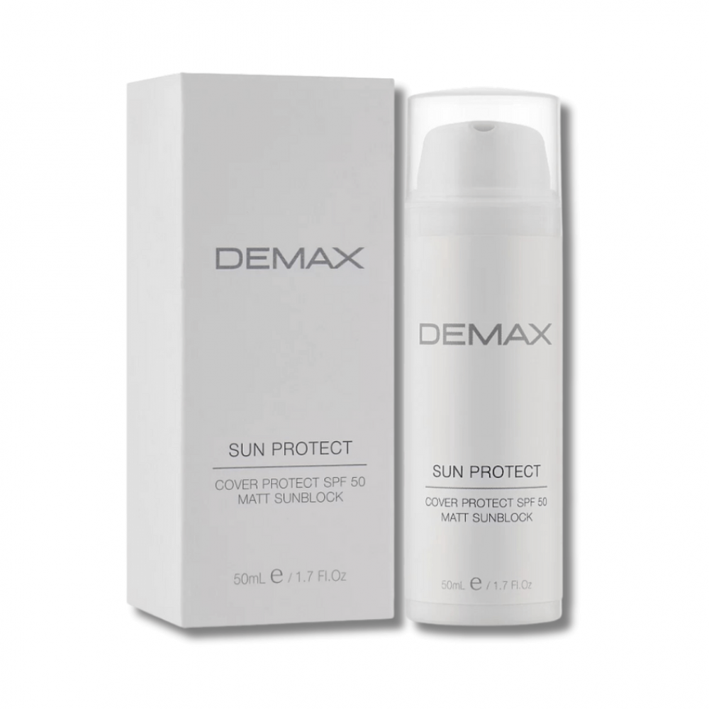Захисний матуючий санблок SPF 50 - Demax Protect Cover Protect SPF 50 Matt Sunblock - Фото 1