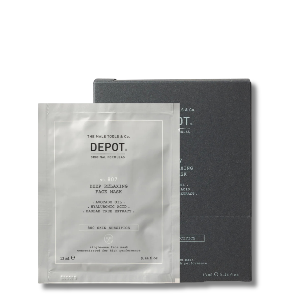 Живильна маска для обличчя й шиї - Depot No.807 Deep Relaxing Face Mask - Фото 1