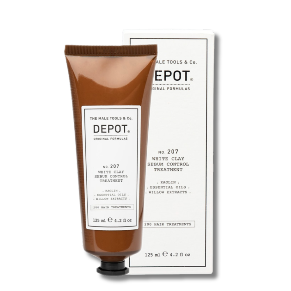 Біла глина для контролю жирності шкіри голови та волосся - Depot No. 207 White Clay Sebum Control Treatment - Фото 1