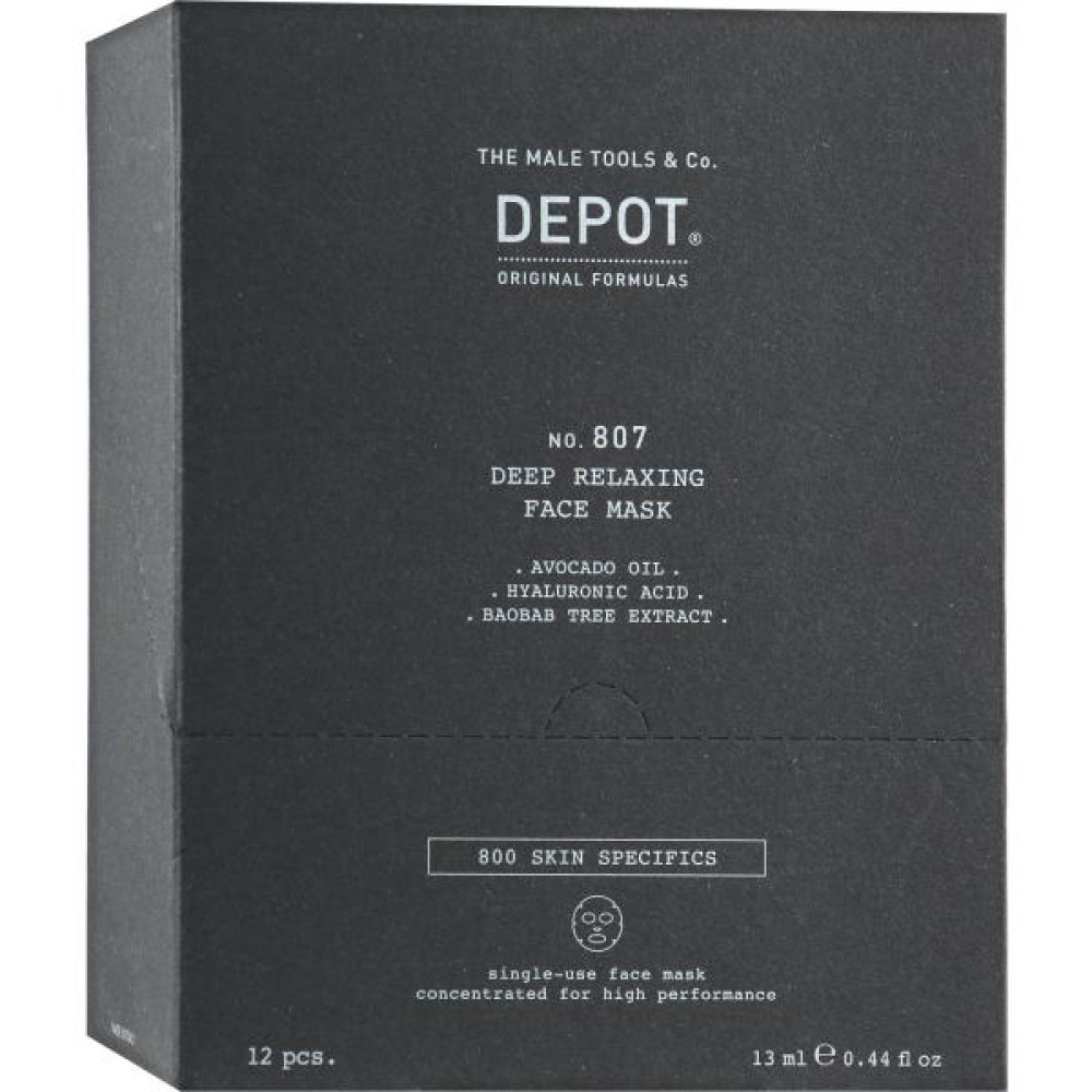 Живильна маска для обличчя й шиї - Depot No.807 Deep Relaxing Face Mask фото 2